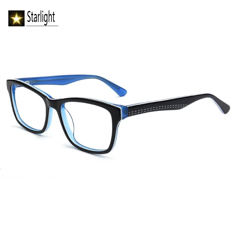 2026 Square Acetate Patchwork Glasses Frame Men Reading Eyewear Women Myopia Fashion Prescription Custom Logo Eyeglasses 141mm