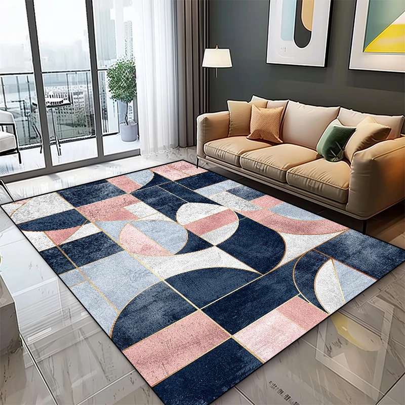 

Ковер в скандинавском геометрическом стиле, современный домашний декор, гостиная, диван, чайный столик, большой ковер, мягкий нескользящий коврик для спальни для детей