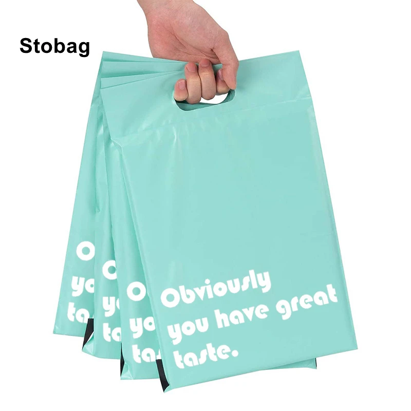 

StoBag 100pcs Express Mailers Courier Bags Delivery Envelope Package Color Print Sealed Plastic Transport Self Adhesive Shipping