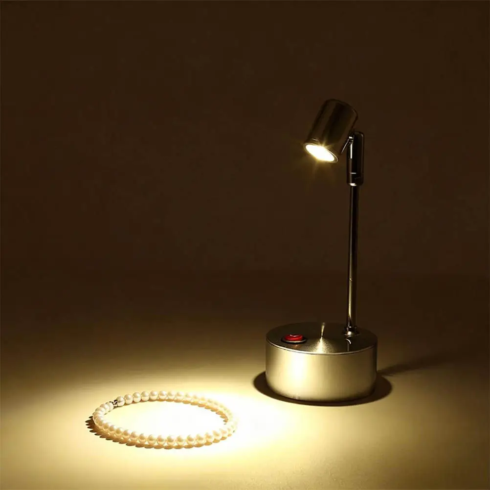 LED Spotlight Jewelry Counter Showcase High Brightness Lamp 1W Metal Ground Stake Desk Light Fashion Spotlight