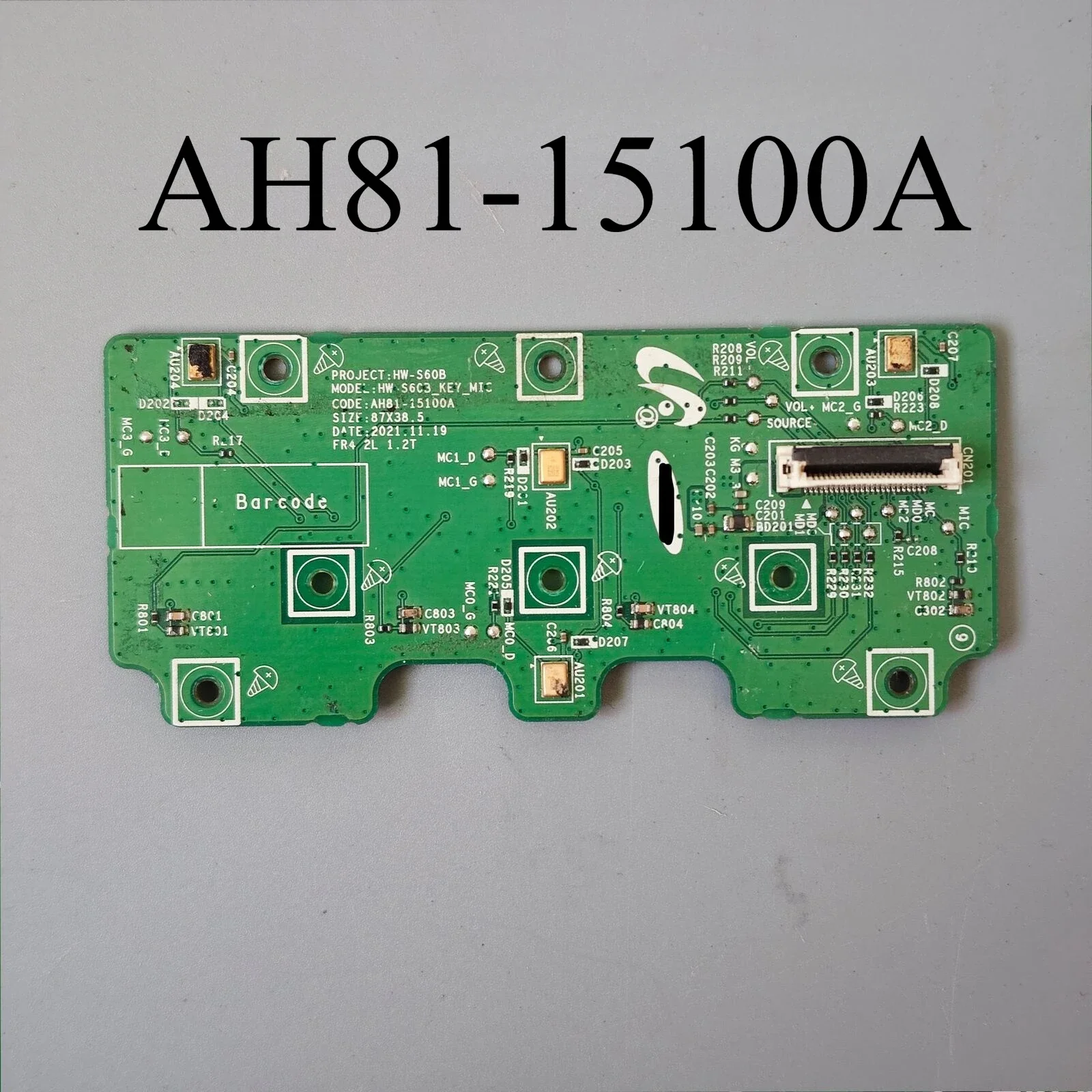 

Original AH81-15100A Button HW-S60B EPOP00009A is for Soundbar Speaker HW-Q800B HW-Q930B HW-Q990B Key