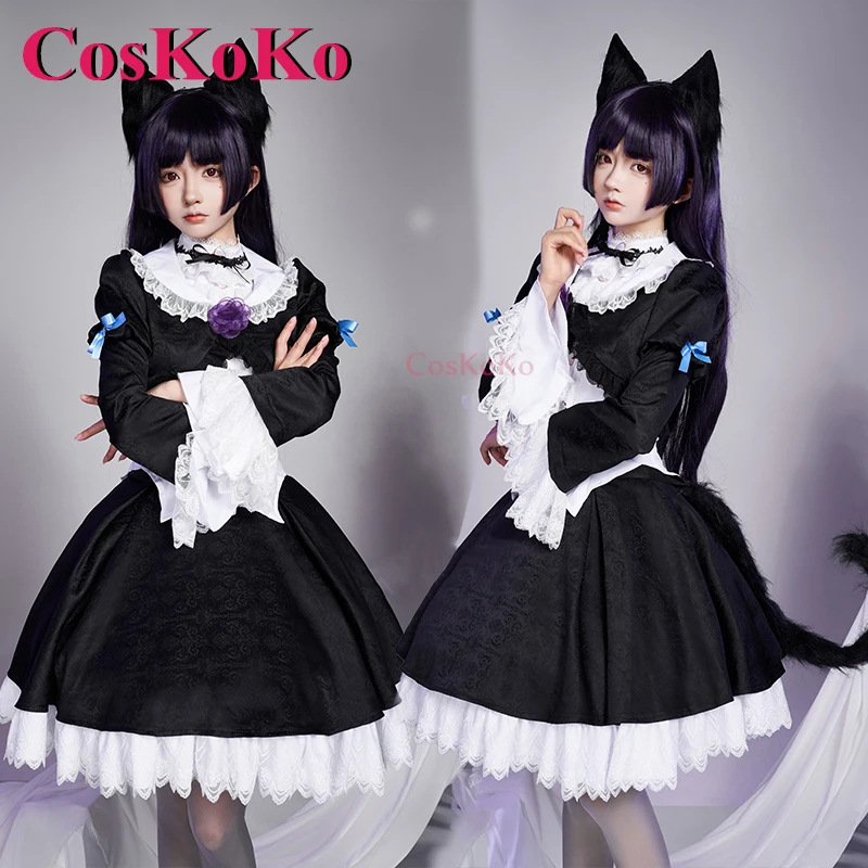 Coskoko gokō ruri คอสเพลย์อนิเมะน้องสาวของฉันไม่สามารถน่ารักนี้! เครื่องแต่งกายใหม่ kuroneko เดรสน่ารักหวานเล่นบทบาทใหม่