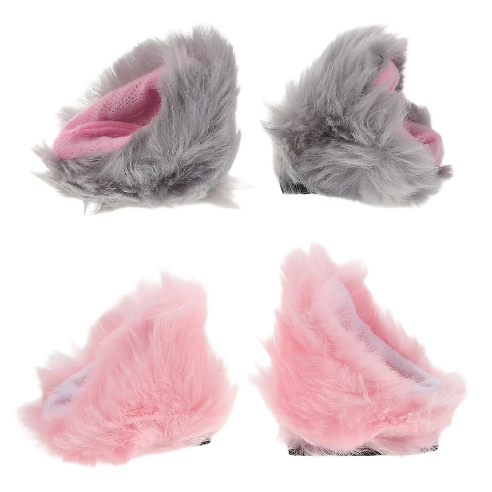 2Pairs Motorcycle Cat Ears Decoration Unique Cute Animal Ears for Bike Ski Accessories Motorbike Helmets