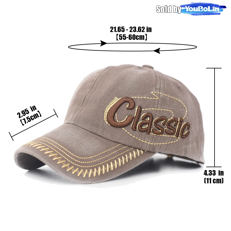 Baseballkappe im Koreanischen Stil Trendige Neue Frühlings-Dad-Cap Gewaschene Distressed-Mütze Retro-Buchstaben 3D-Bestickte Sonnenkappe – Detail 2