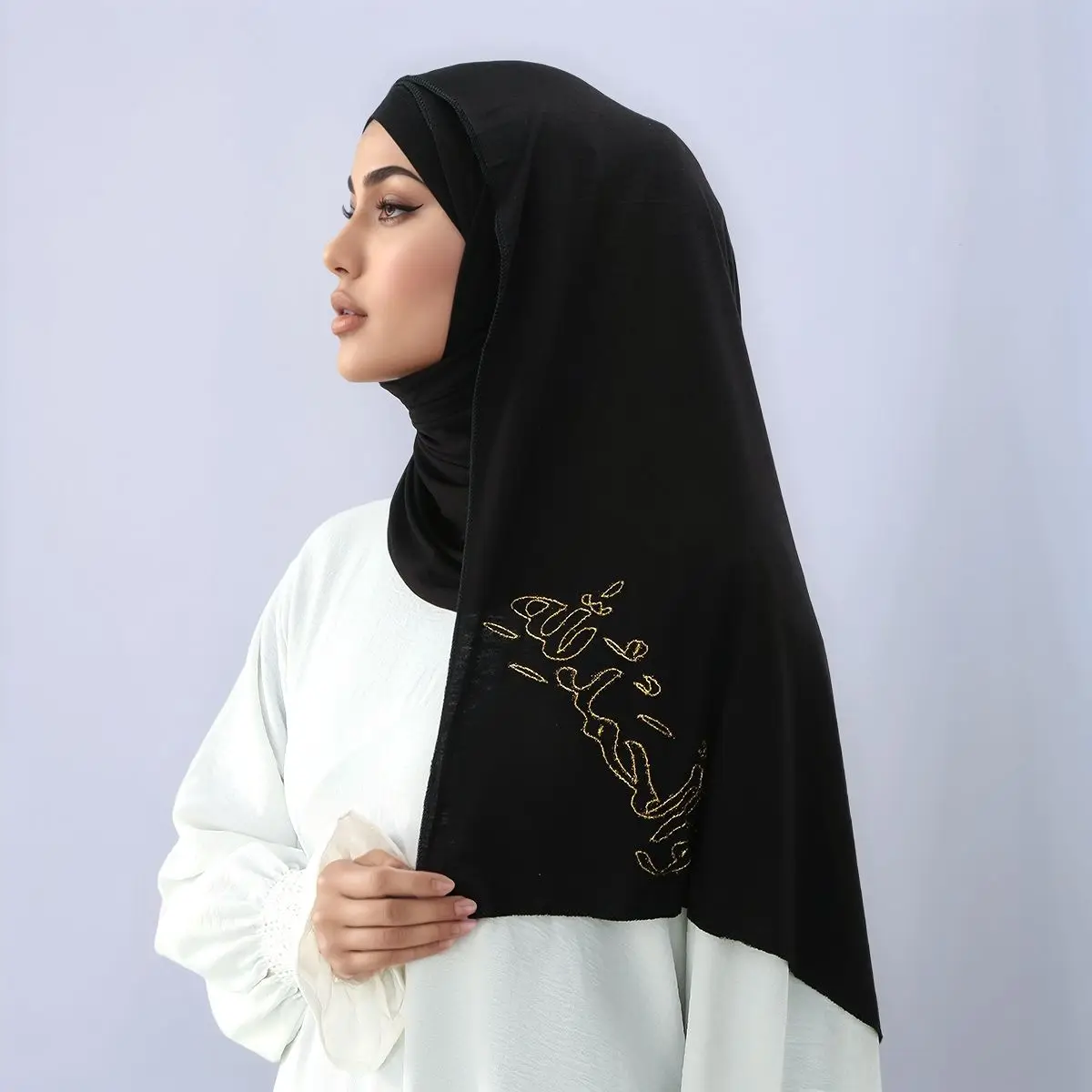 

Джерси Хлопковый الح능ensia Шарф Хиджаб Женский Мусульманский Мягкий Обычный Длинный Алмазная Шаль Обертывания Повязка на голову Рамадан Молитва Тюрбан