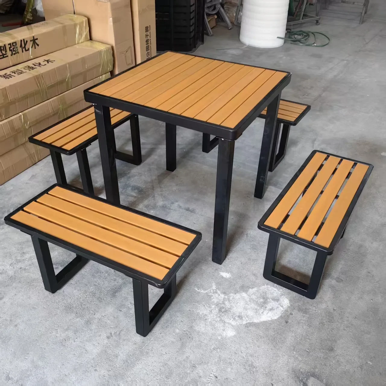 Outdoor courtyard leisure,waterproof and sun-proof outdoor villa balcony combination furniture,outdoor plastic tables and chairs