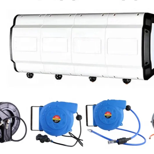 

Retractable Water Air and Electric Combinational Hose Reel Assembly-free High-pressure Drum of Car Washing Equipment