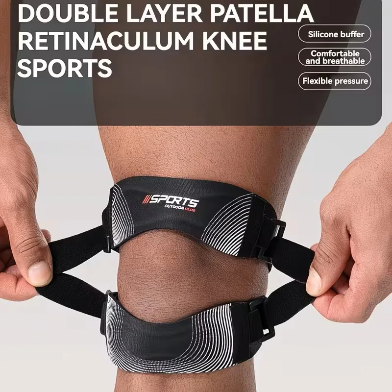 1Pcs Patella Knee Brace Adjustable Orthopedic Compression Patellar Tendon Support Strap Pro Meniscus Tear Patella Pads Men Women