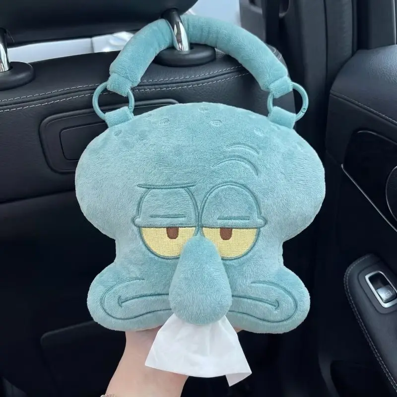 SpongeBob SquarePants Anime Peripherals Squidward Tentacles Figure Tissue Box Squidward Tentacles Figurine Doll Toys Gifts - view 2