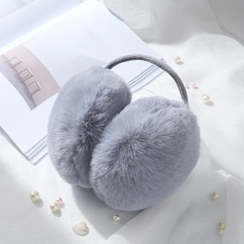 Korean Style Warm Ear Muffs for Women Men, Cute Fur Soft Outdoor Cycling Windproof Snow Sports, Thickened Cold Protection