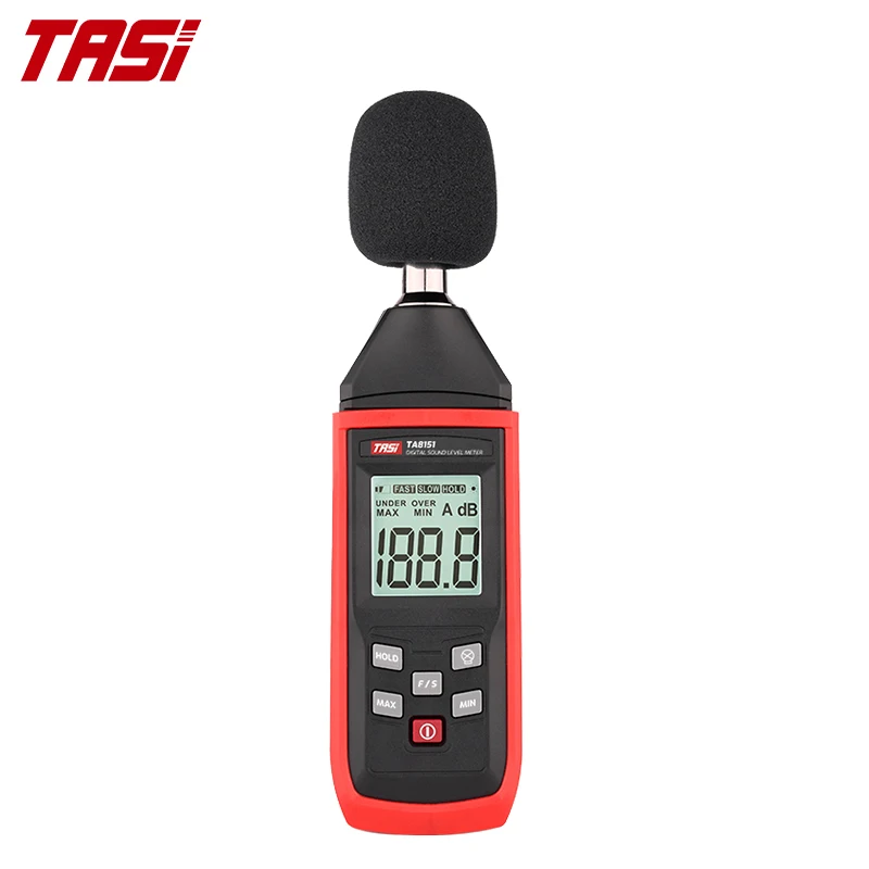 TASI TA8151 Kỹ Thuật Số Đo Cường Độ Âm Thanh Tiếng Ồn Máy Kiểm Tra Âm Thanh Báo Decible Màn Hình 30-130dB Âm Thanh Bị Đo Báo Động