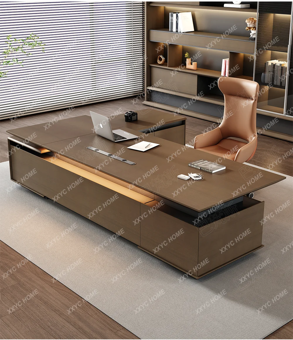 FFModern Desktop Executive Desk  L Shape Standing Computer Table Office Desks Work Luxury Mesas De Escritorio Home OfficeF