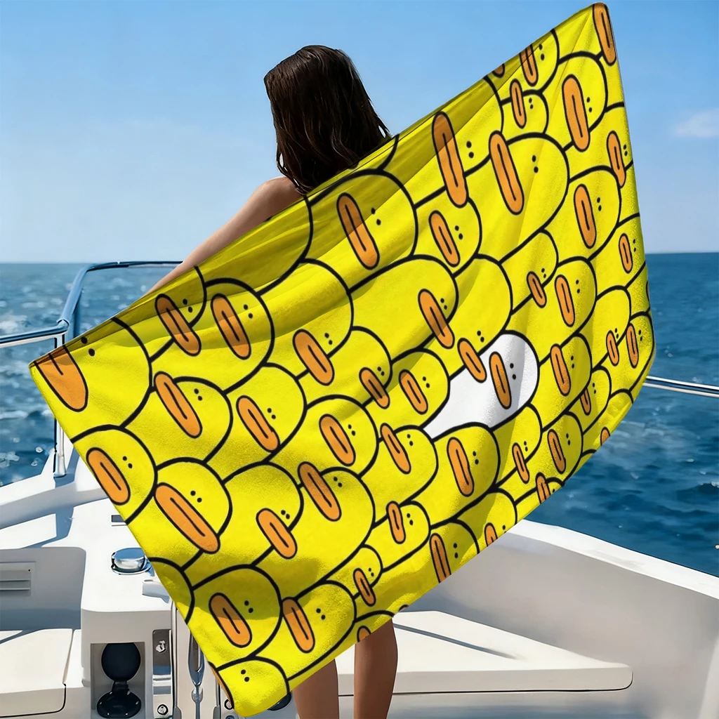 1pc Find the Different Duck Beach Towel Quick-drying Towel Suitable for Seaside Pool Camping Vacation Yoga For Families Friends