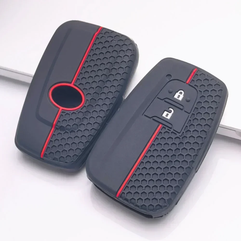 Silicone Car Remote Key Case Cover For Toyota CHR Camry Prius Land Cruiser Prado Furniture Corolla Yaris RAV4 Highlander Chain