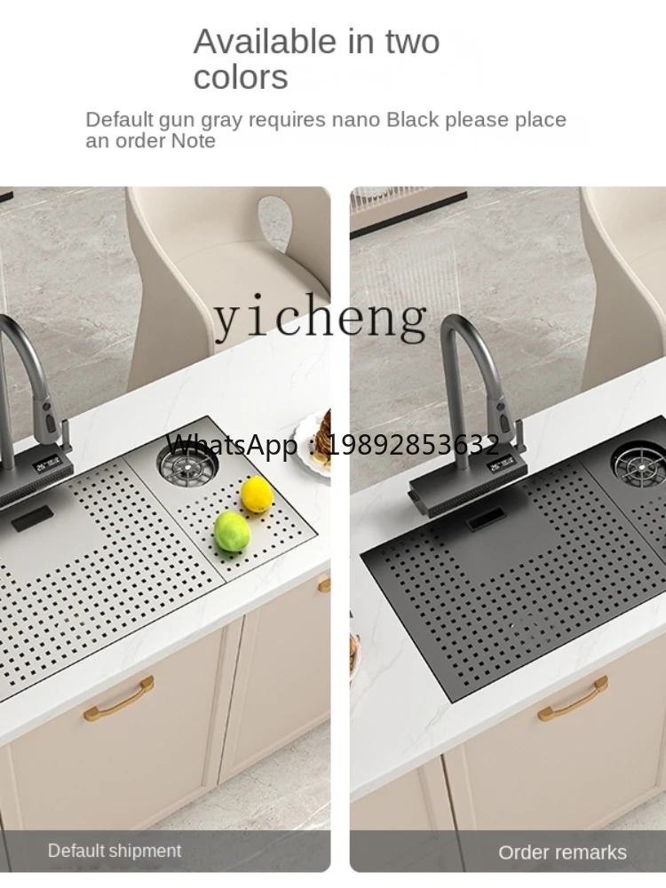 304 Stainless Steel Hidden Middle Island Bar Sink with Cover Plate Cup Cleaner Single Sink Washing Basin