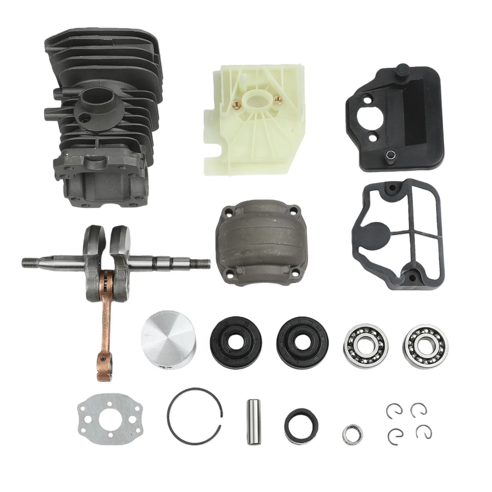 Complete Replacement Engine Kit for Chainsaws 136 137 141 142 Featuring 38mm Cylinder and All Essential Parts for Assembly