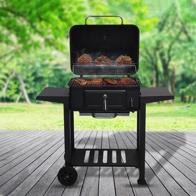 شواية الفحم في الهواء الطلق حديقة الحديقة شواية أمريكية ممتدة شواية فحم الرفع