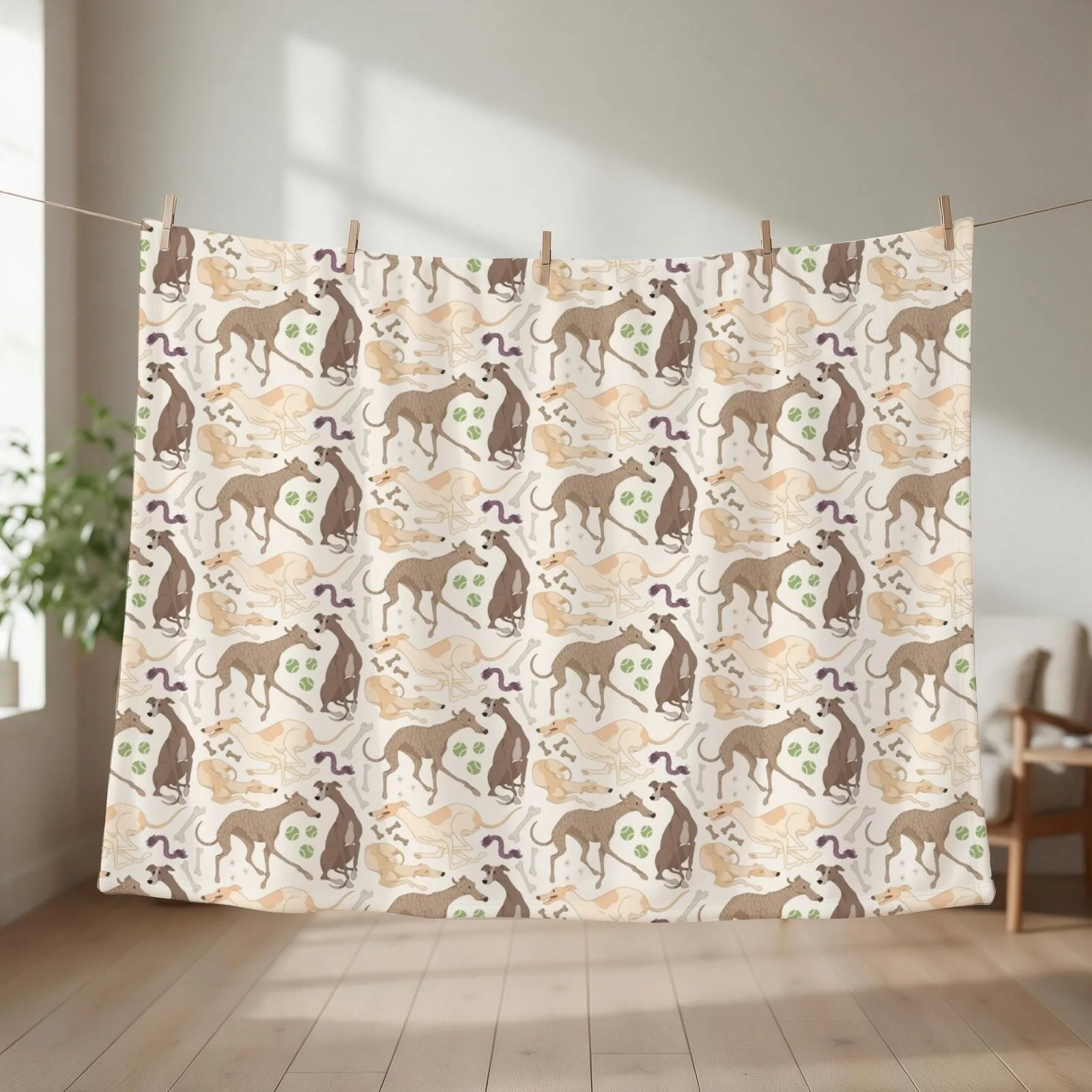 Whippet Good - Light Throw Blanket couch cozy soft plush fuzzy picnic outdoor blanket