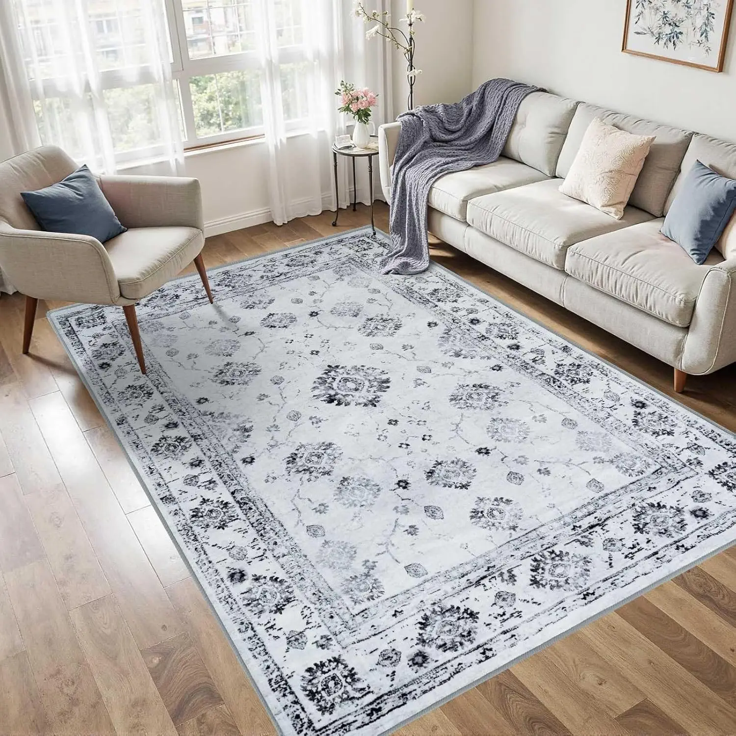 

VIKAMA Living Room Sofa Coffee Table Carpet Bedroom Bedside Luxury High-End Floor Mat Large Area Full Coverage Home Decoration