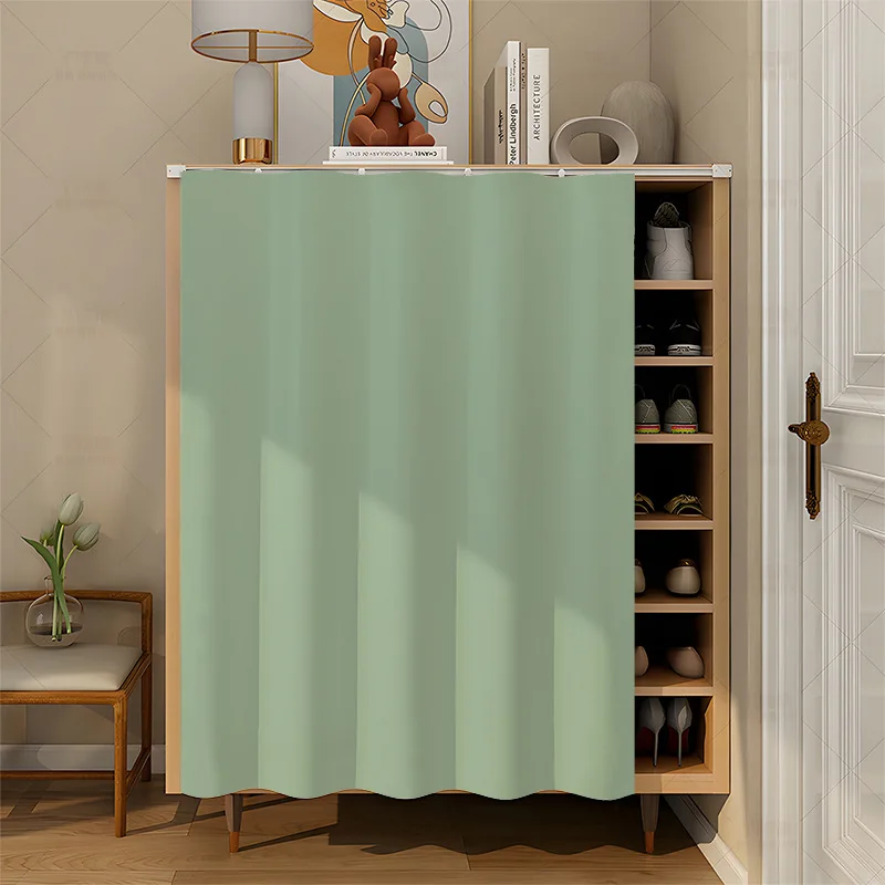 VIKAMA Minimalist Solid-Color Cabinet Curtains, Dust-Proof Curtains, Storage Cabinet Divider Curtains, Home Decor