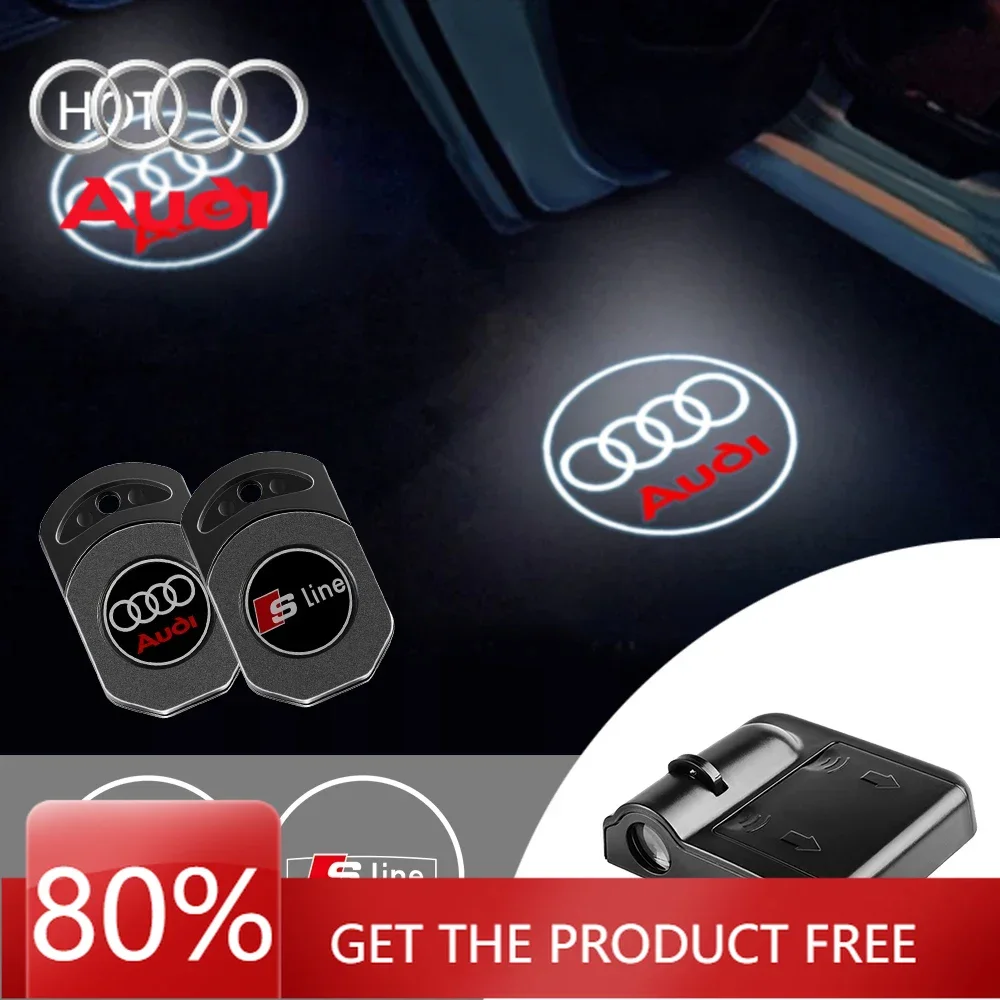 

Новинка 2026: Магнитный проектор логотипа (1 шт.) для дверей автомобиля Audi S – Светодиодная подсветка, проекция «призрачной тени», лазерный проектор, приветственная подсветка