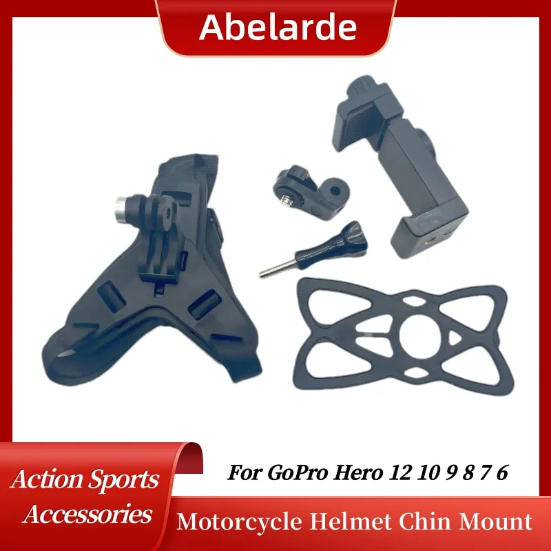 

Motorcycle Helmet Chin Strap Mount For GoPro Hero 12 10 9 8 7 6 Insta360 X2 X3 X4 SJCAM AKASO DJI Osmo Action 5 4 3 2 Camera