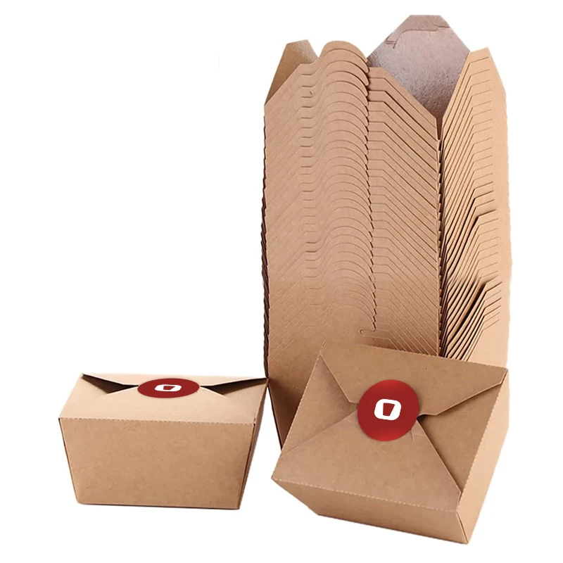 custom.LOKYO 500ml 900ml Disposable Fast Food Take Away Packaging Custom Take Out Container Food Box