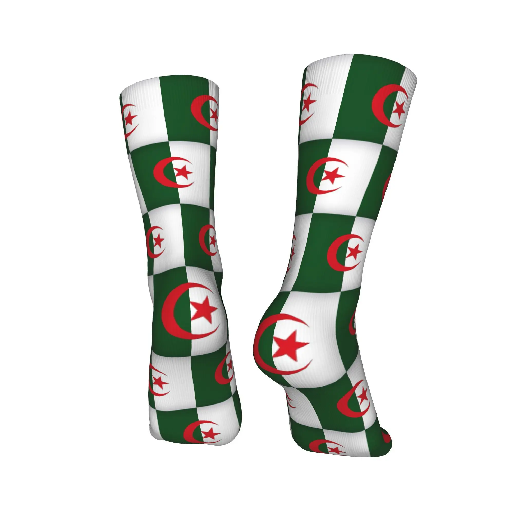 جميع المواسم الجزائر العلم الرسمي لجزائر الجزائر الجوارب Harajuku جوارب عالية الجودة الرياضة الأوسط جوارب أنبوبية لينة هدايا عيد الميلاد