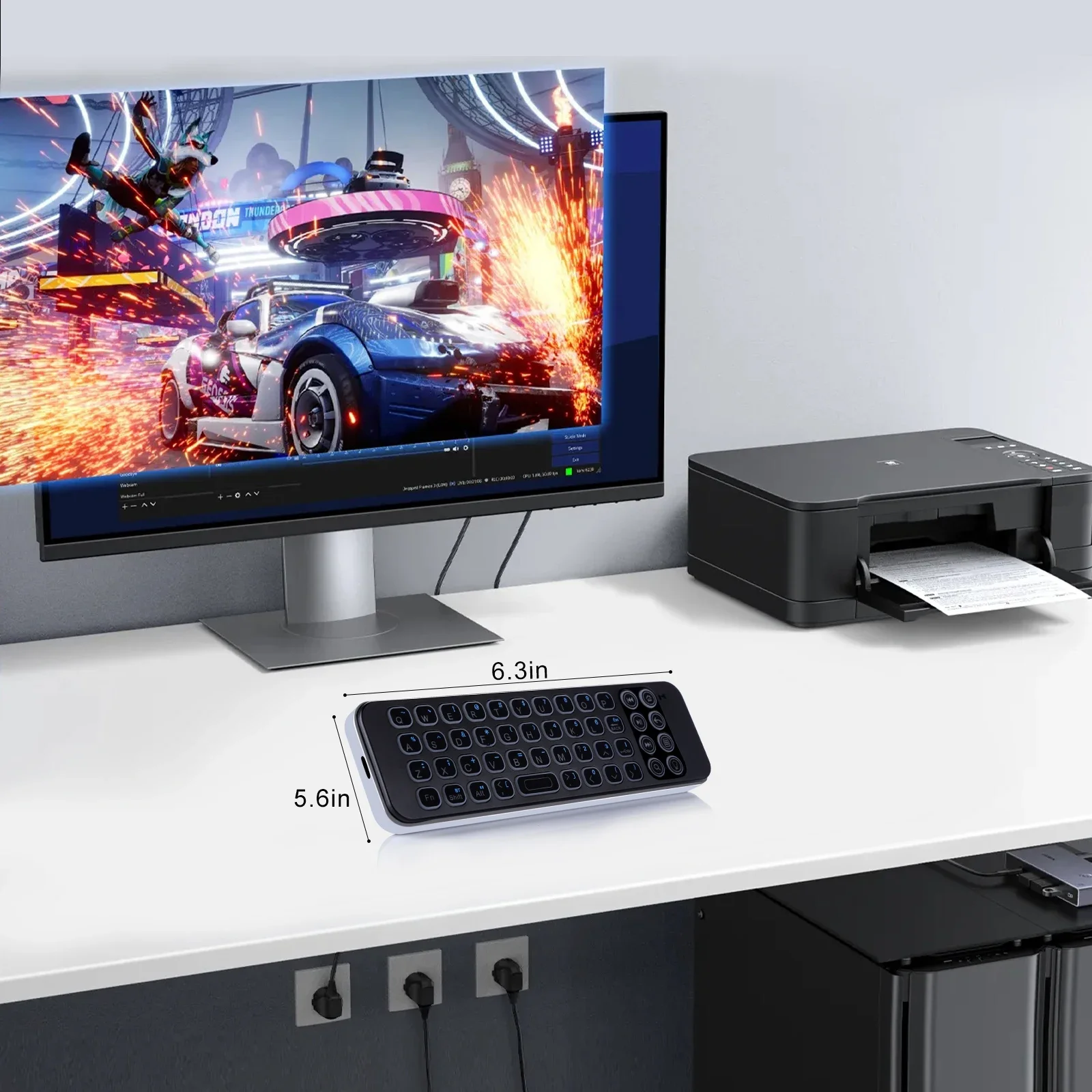 Fire TV Keyboard, QWERTY Backlit Bluetooth Keyboard for AMZ Fire TV, Fire TV Stick, Typing, Search, Navigation, Password Input