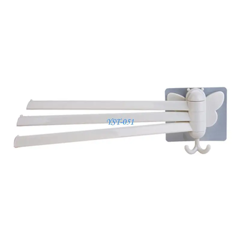 

E15A Wall-Mounted Swing Out Towel Rack Rustproof Folding Towel for Home