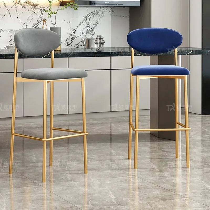 Silla De lujo con altura alta para el hogar, mueble De Bar, cocina, mostrador, taburetes, desayuno, jardín, maquillaje