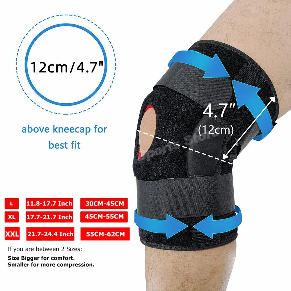 Hinged Knee Brace Large Size Orthopedic Knee Protector Sports Professional Knee pad for Meniscos Sprains Patellar Tendon L-XXL