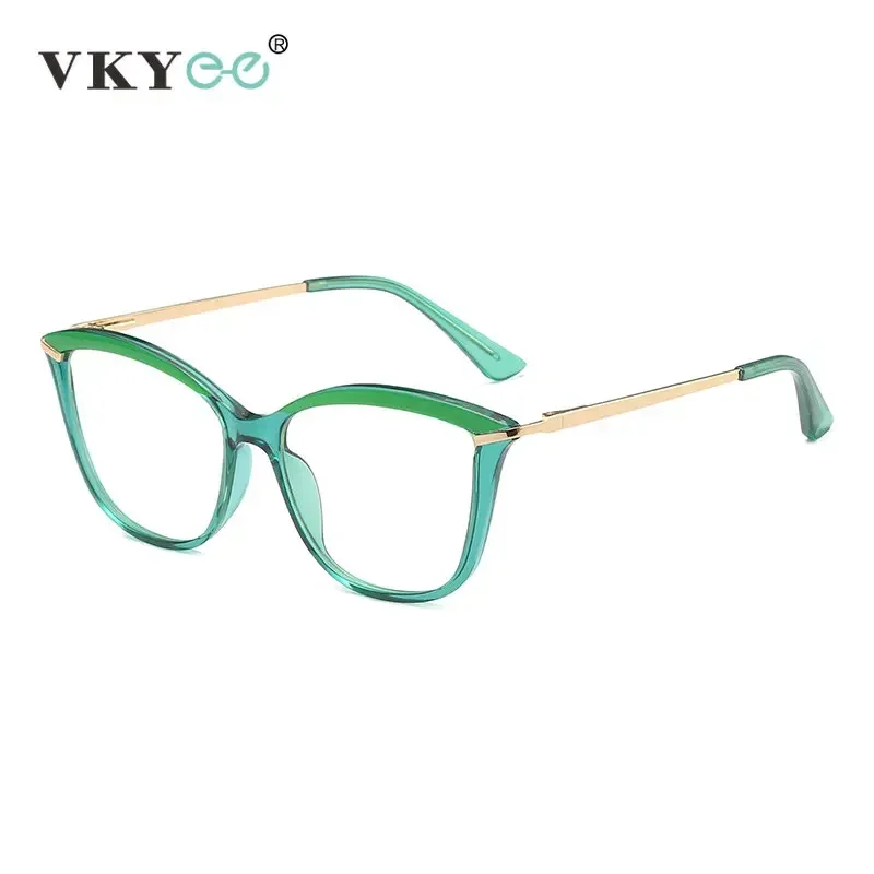 VICKY Cat Eye Anti-Blue Light Blocking Reading Glasses Women Computer TR Alloy Lightweight Eyeglasses PFD2036