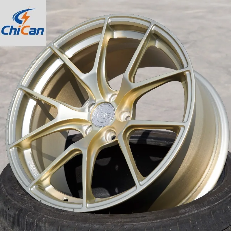 

【2026】Chican Custom Forged VS-5RS FROZEN GOLD 17-21 5x120 5x114.3 Polished 1 Piece for BMW M3 for Tesla for Mustang
