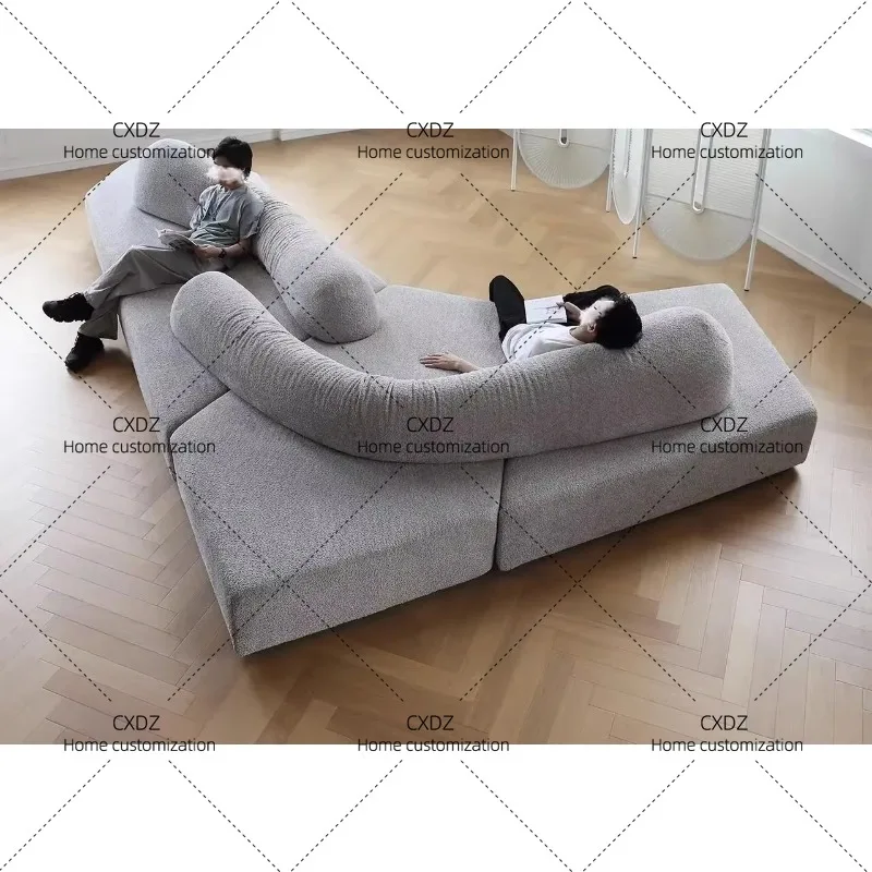 XX minimalist rock sofa villa large apartment design creative special-shaped module