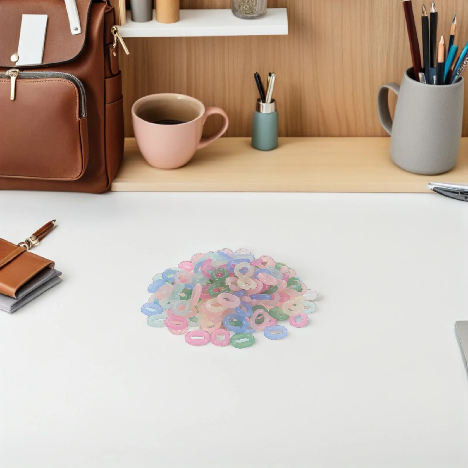 

600Pcs Oval Acrylic Linking Rings Quick Link Connectors 14x20mm Candy Colors Detachable DIY Bag Chain Purse Strap Necklace Link