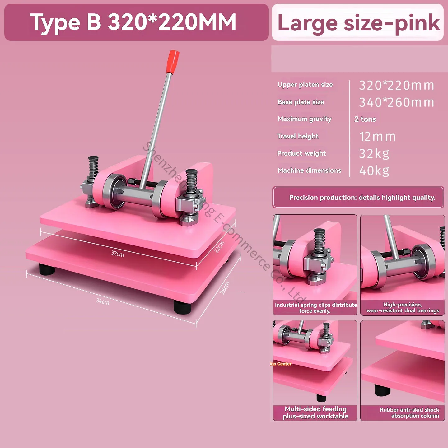 320x220mm Heavy Cutting Machine Handmade Manual DIY Adhesive Fabric Leather Sample Knife Mold Stamping Die-cutting Machine
