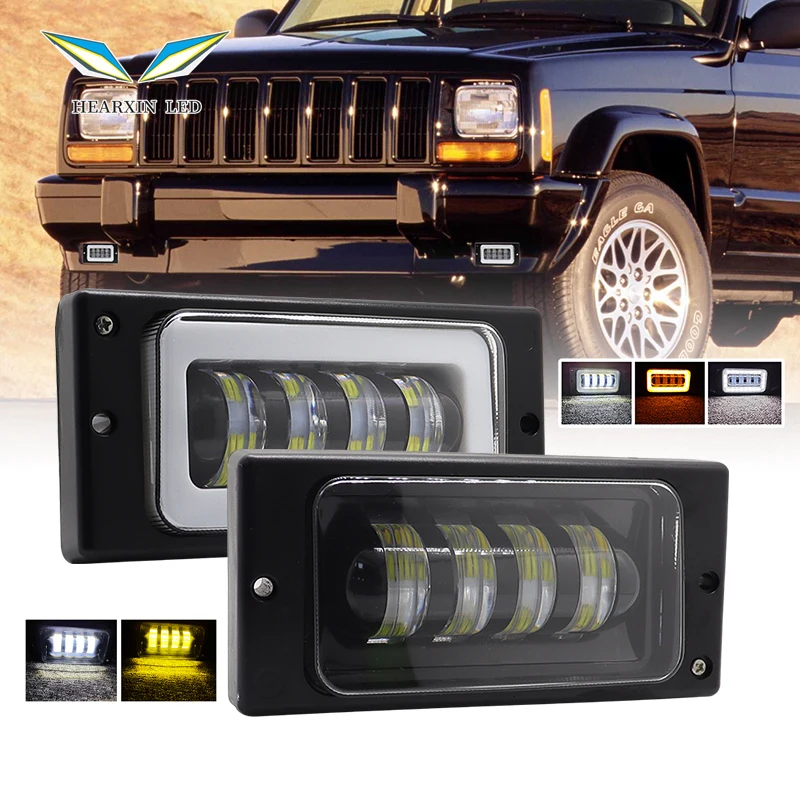 

40W Fog Lamp Plastic LED DRL Driving Lights White Amber for Lada 2110 -2117 For Kamaz For Niva Chevrolet For Vaz 2114 Van