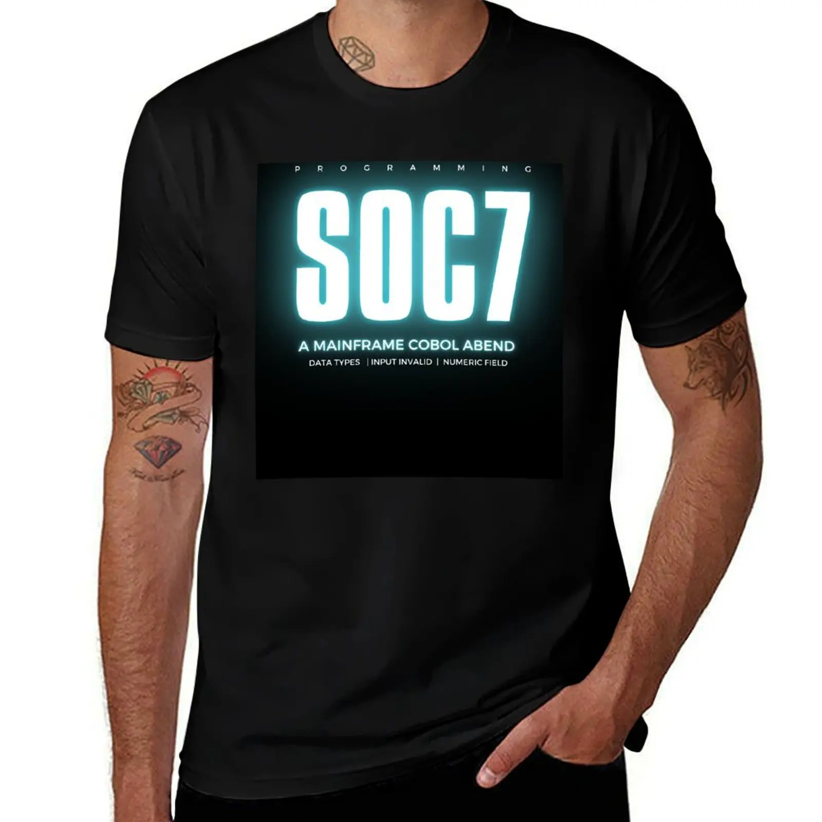 Cobol Programming Abend SOC7 T-Shirt Large Size Casual Short Sleeve Top T-Shirt