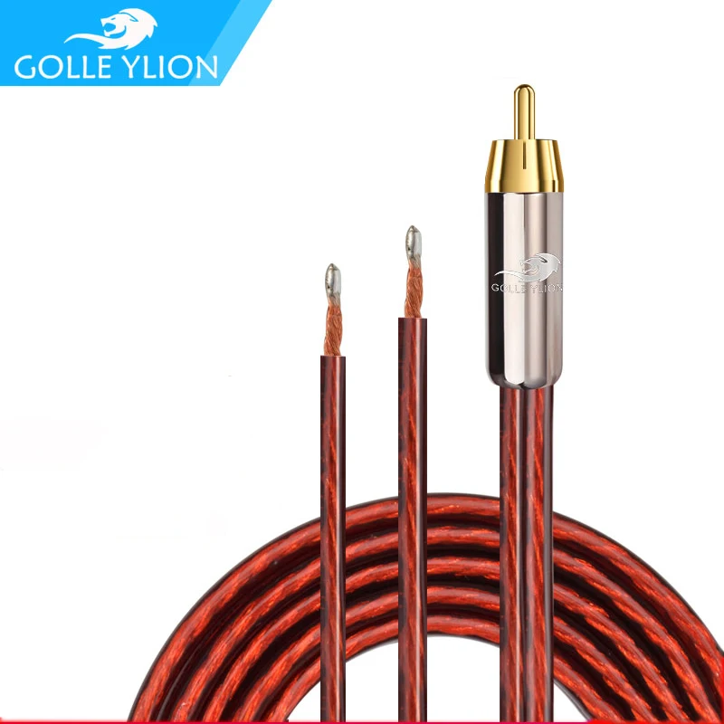 

Audiophile Active Speaker Cable RCA to Open Wire for Sound Mixer Amplifier Speaker Copper Gold-plated Audio Cable 1M 2M 3M 5M 8M