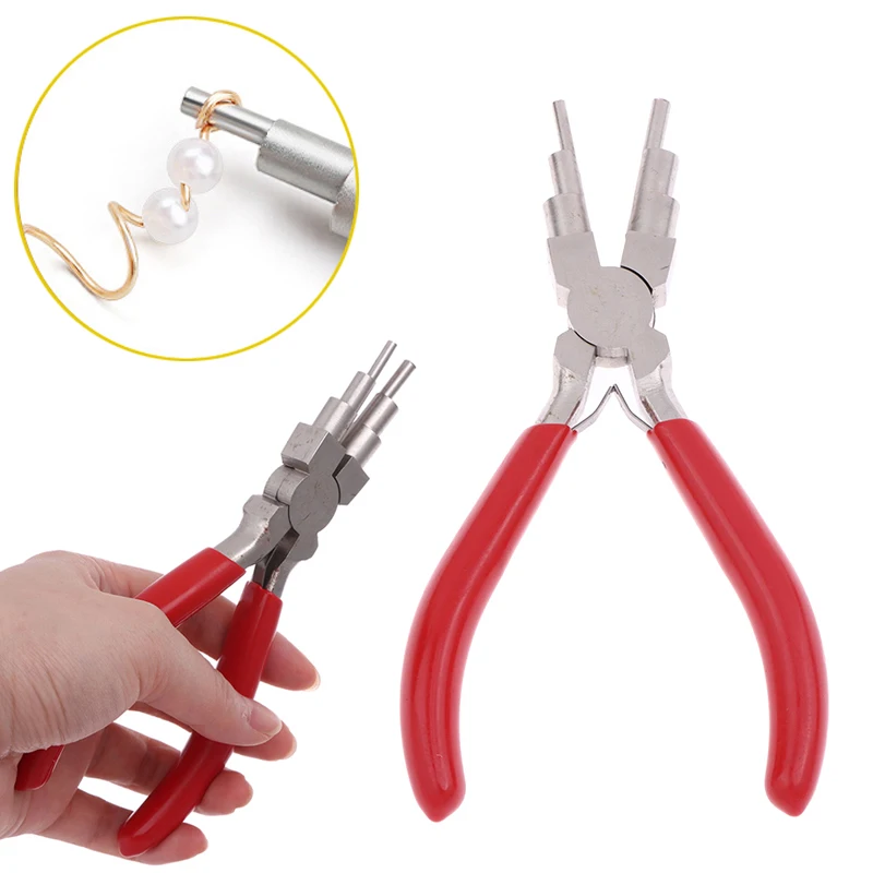 

1Pcs 6-in-1 Iron Wire Looping Jewelry Pliers Bail-Making Pliers With Grip Handle For DIY Ring Making Loops And Jump Rings Tools