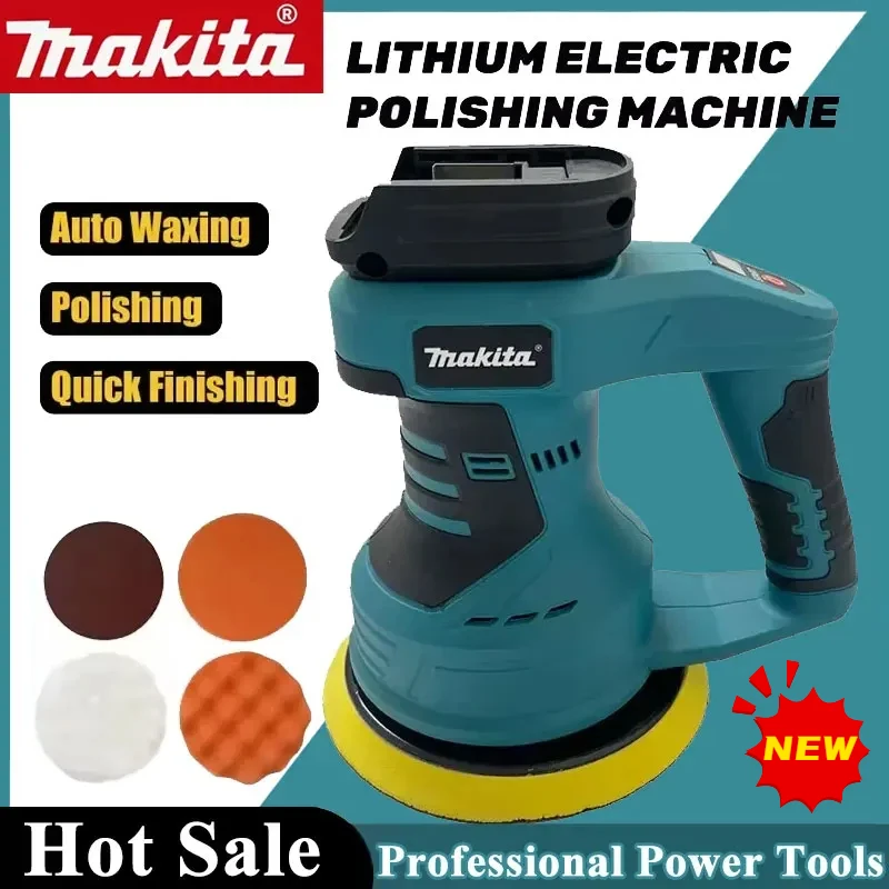 makita-cordless-car-polisher-8-gears-adjustable-auto-electric-waxing-sanding-sealing-glaze-tool-rechargeable-for-18v-battery