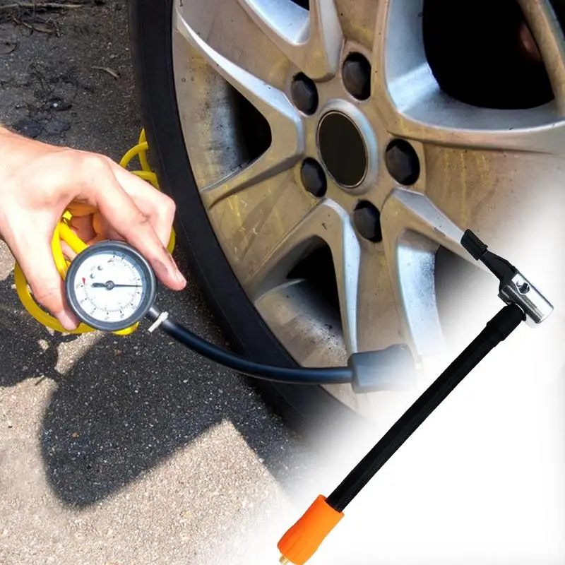 Car Tire Inflator Hose Extension Pipe Air Tyre Tire Chuck Hose Adapter Air Pump Accessories Extension Tire Valve Adaptor