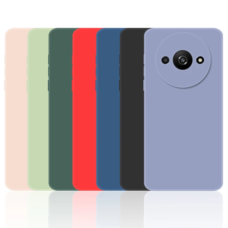 For Xiaomi Redmi A3 Case Xiaomi Redmi A3 Cover Soft Liquid Silicone Bumper Protective Back Phone Cases For Xiaomi Redmi A3 Funda