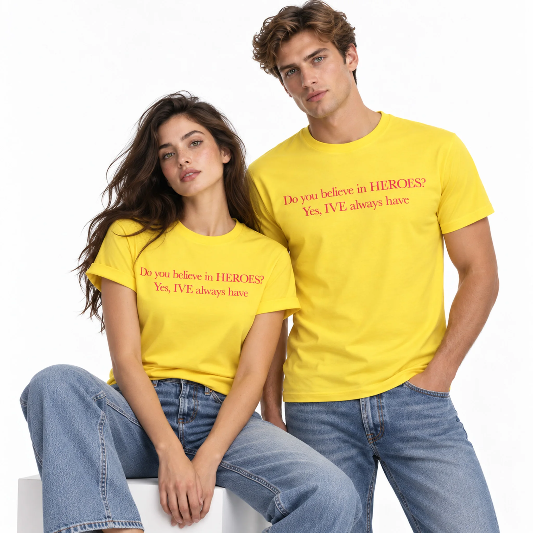 IVE Kpop Crop T-shirt Do You Believe in Heroes Quote Print Looks Can Kill Album Women Slim Short Sleeve Tee Fan Tops