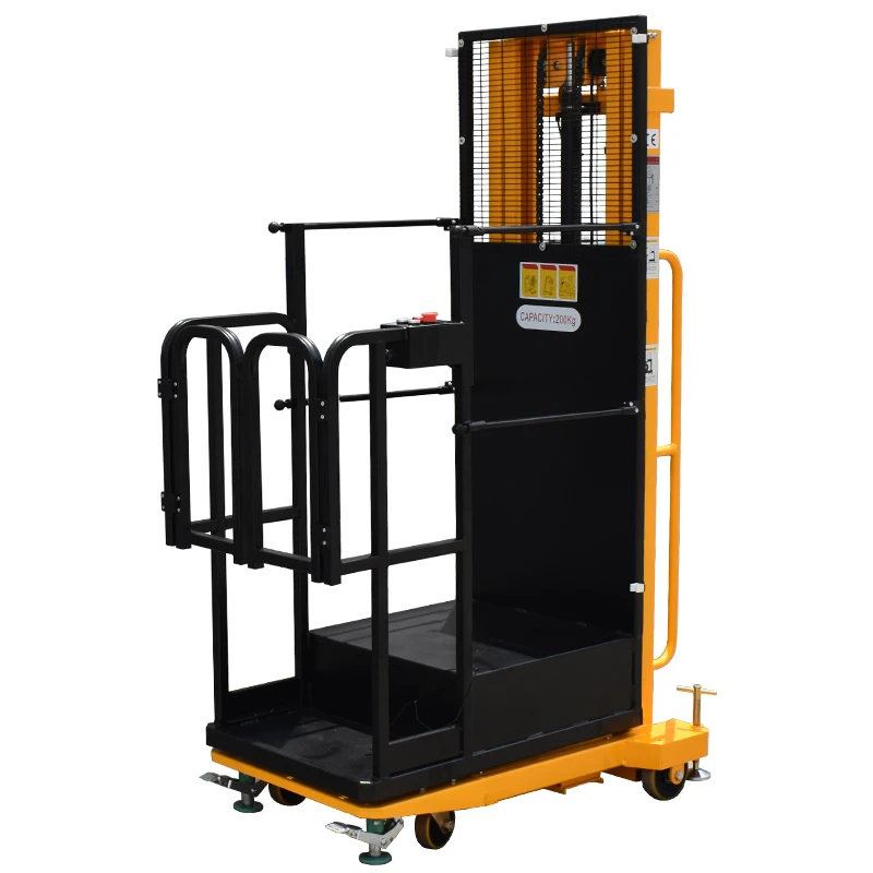 factory price 24V 210Ah DC 300Kg 3.5m self propelled electric driving Logistics Park goods picker