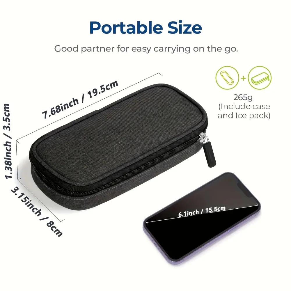 Estuche Refrigerante  Insulina con 90g  Bolsas  Hielo, Bolsa  Almacenamiento  Suministros Diabéticos, Organizador