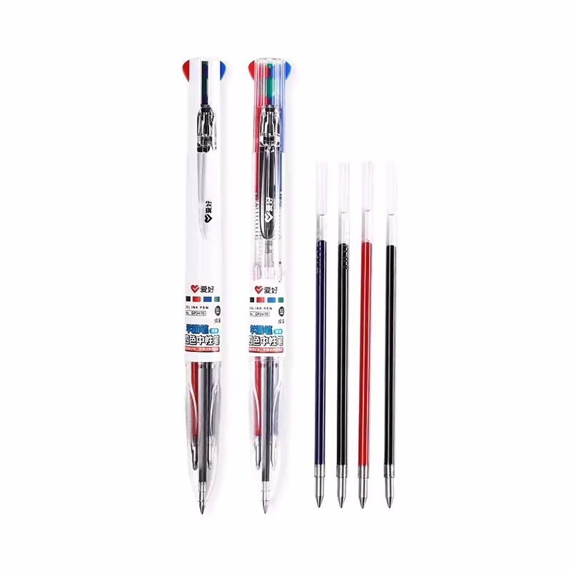 

AIHAO GP2470 Classic Press Type Ballpoint Pen Gel pen 4 Colors Ink Signature Pen Office Business Student Stationery