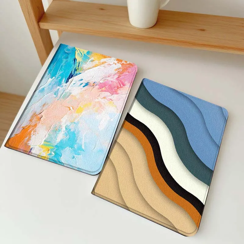 

Colorful Abstract Brushstroke Tablet Case For Apple iPad Air Pro mini 1 2 3 4 5 6 7 8 9 11 M2 M3 M5 M4 5th 6th 7th 10th 11th