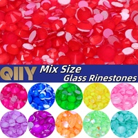 Neon Hot sales Mix Size Rhinestones Non Hotfix Flatback Glass Crystal 1440Pcs Diamond For Clothes Crafts Jewelry Decoration